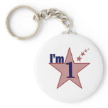 I'm one (boy 1st birthday party) key chain