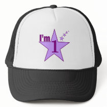 I'm one (girl 1st birthday party) hats