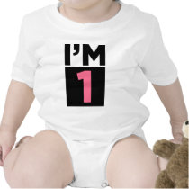 I'm One Pink First Birthday Shirt t-shirts