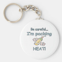 I'm Packing Heat  Boys Keychain