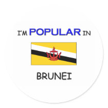 I'm Popular In BRUNEI stickers by flagshirt I'm Popular In BRUNEI stickers