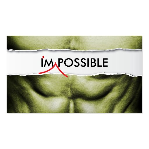I'm Possible Fitness Trainer Business Card (front side)