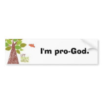 I'm pro-God. bumper stickers