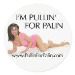 I'm Pullin' For Palin Stickers