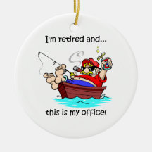 im retired fishing christmas tree ornament