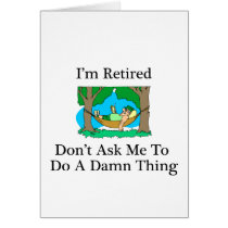 I'm Retired Hammock Cards