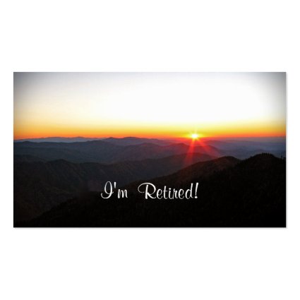 I'm Retired! New Contact Info Custom Template Pack Of Standard Business Cards