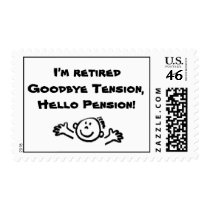 I'M RETIRED Postage Stamp