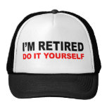 I'M RETIRED TRUCKER HATS