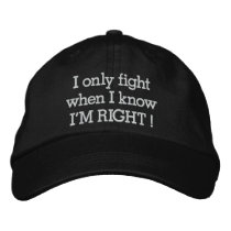 I'm RIGHT by SRF embroidered hats