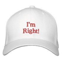 I'm Right! Hat embroidered hats by jaloosk I'm Right! Hat embroidered hats