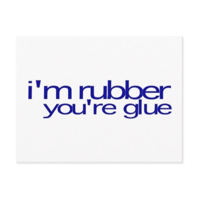 I'M Rubber You'Re Glue Postcards by worldsfair