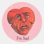 I'm Sad Crying Heart Face Stickers