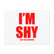Im shy but ive got a huge dick postcards