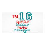 I'm Sixteen. Harder Better Faster Stronger! Birthd Photo Card