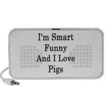 I'm Smart Funny And I Love Pigs Notebook Speaker