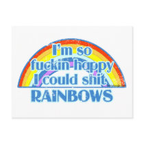 I'm so fuckin happy postcard