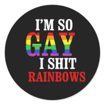 I'm so gay I shit rainbows stickers