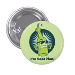 I'm Soda Man! Funny Wordplay Flair Button buttons