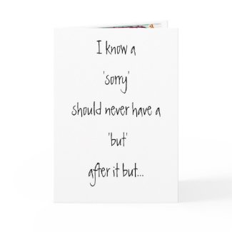 I'm sorry card