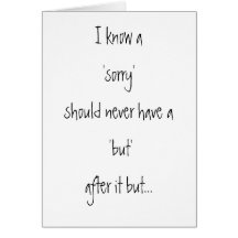 I'm sorry card