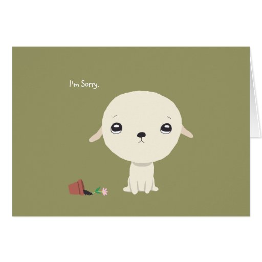 I'm Sorry Card Cute Puppy Sorry Greeting Card Zazzle