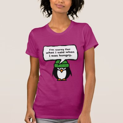 I&#39;m sorry for what i said when i was hungry shirt
