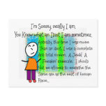 "I'm Sorry" Hilarious greeting card Postcards