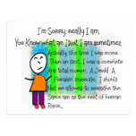 "I'm Sorry" Hilarious greeting card Postcards