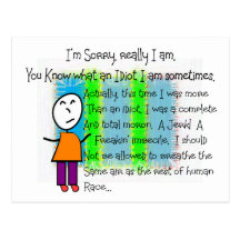 "I'm Sorry" Hilarious greeting card Postcards