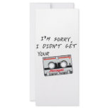 I'm sorry I didn't get your messages rack cards