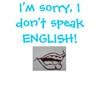 I'm sorry, I don't speak ENGLISH! T Shirt by DarkEden