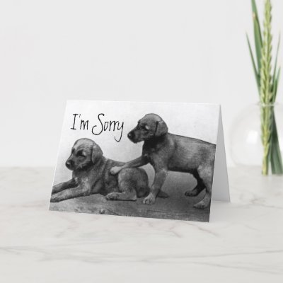 I&#39;m Sorry - Puppy Friends Greeting Card by medmondson