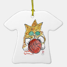 I'm stuck ion the yarn meows the kitten ornament