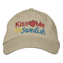 I'm Swedish by SRF embroidered hats