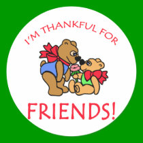 I'm Thankful for Friends Thanksgiving Apparel stickers