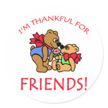 I'm Thankful for Friends Thanksgiving Apparel stickers