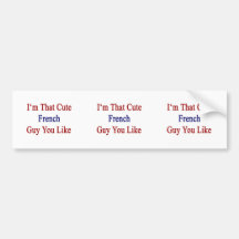 I'm That Cute French Guy You Like Bumper Stickers
