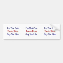 I'm That Cute Puerto Rican Guy You Like Bumper Sticker