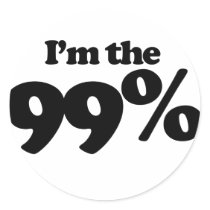 I'm the 99% round sticker