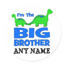 I'm the BIG Brother! Custom Dinosaur Design Sticker