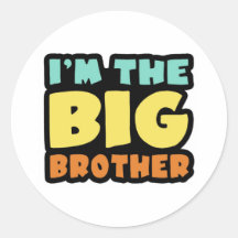 I'm The Big Brother Round Stickers