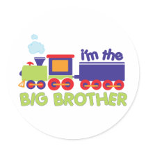 I'm the Big Brother Train T-shirt Round Sticker