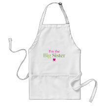 I'm the Big Sister Heart Flowers Apron