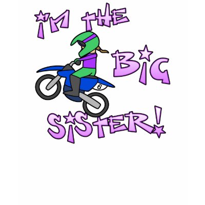 I'm the Big Sister Motocross Dark T-Shirt by RabidMX
