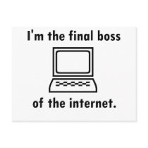 I'm the final boss of the internet postcards