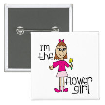 I'm the Flower Girl Favors Pinback Buttons