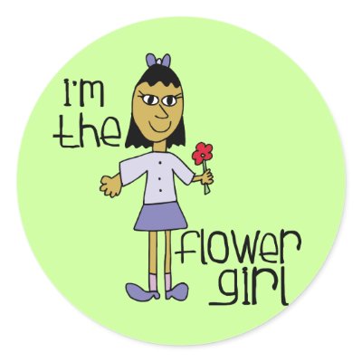 I'm the Flower Girl Favors Sticker