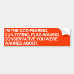 I'M THE GOD-FEARING CONSERV BUMPER STICKERS