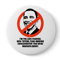 I'm the God fearing Conservative Pinback Buttons